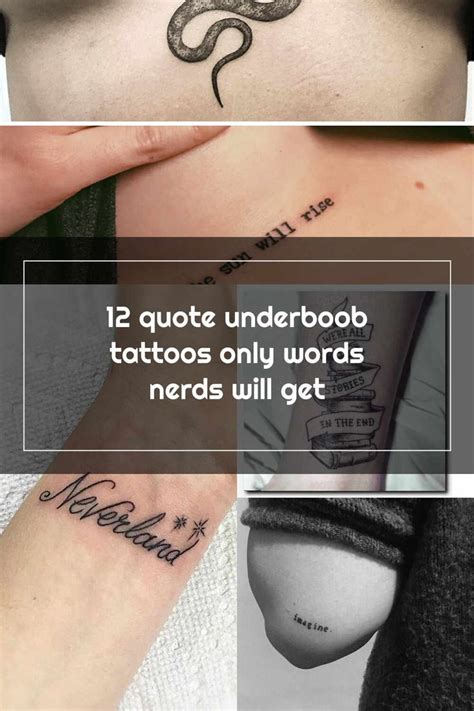 underboob tattoo words|12 quote underboob tattoos only words nerds will get